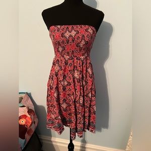 Pink patterned handkerchief dress